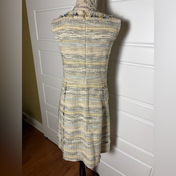 Tory Burch Greer Fringed Tweed A-Line Dress - Picture 4 of 9
